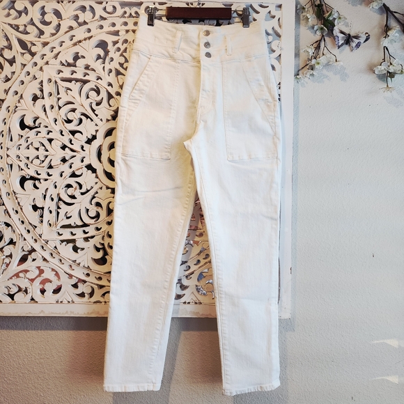 Veronica Beard Denim - VERONICA BEARD LOGAN STRAIGHT LEG JEANS WHITE COLOR WONENS SIZE 28